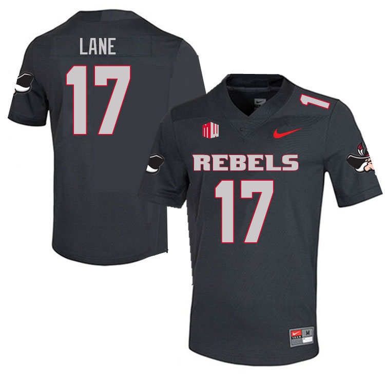 Men #17 Jaylen Lane UNLV Rebels College Football Jerseys Sale-Charcoal - Click Image to Close